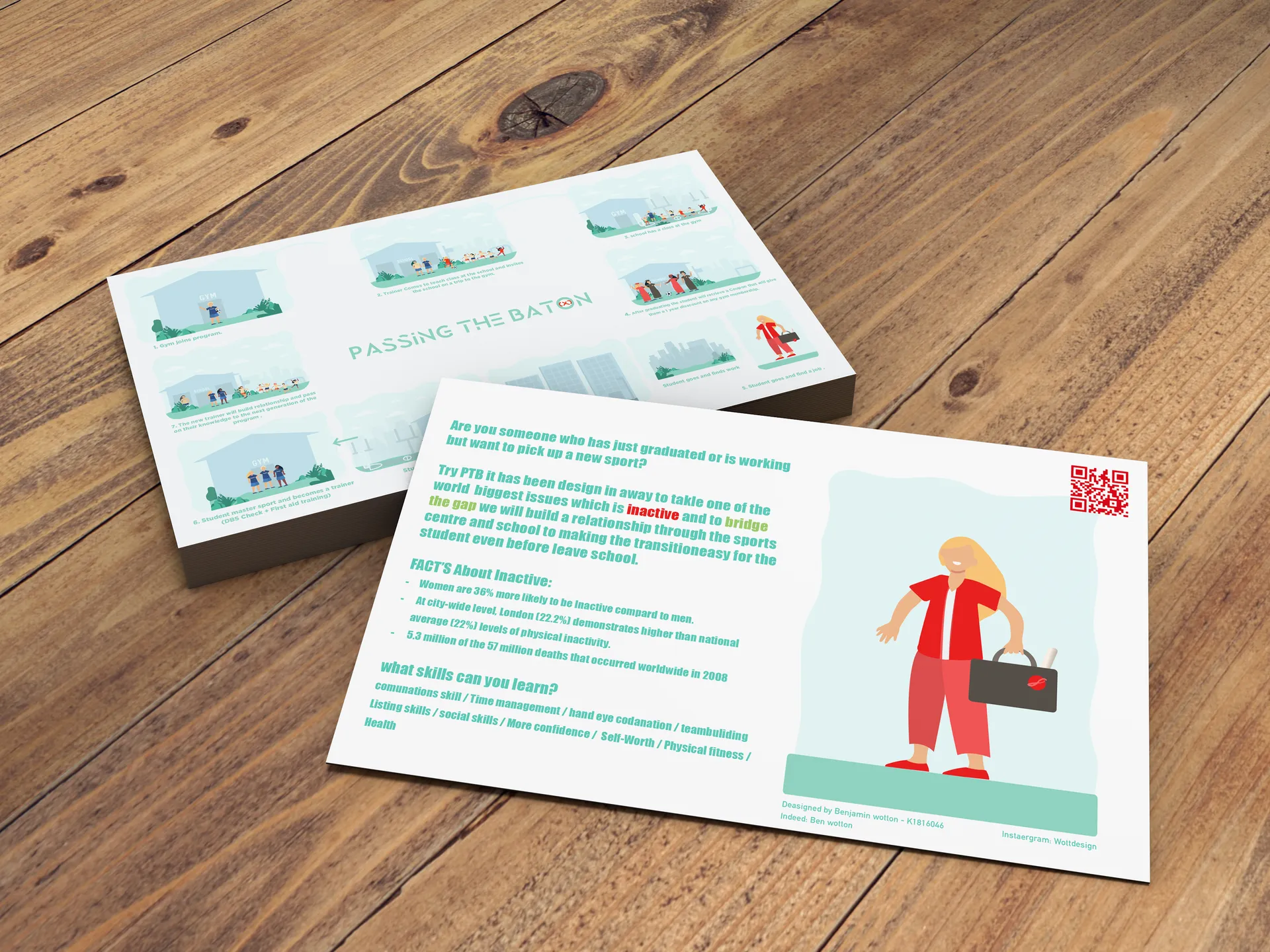 Pass the baton Postcard 1